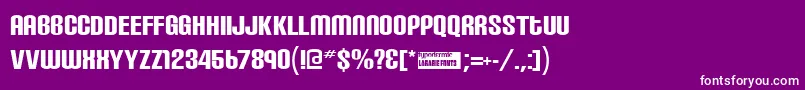 Carbon ffy-Schriftart – Weiße Schriften auf violettem Hintergrund