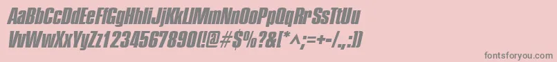 PledgeheavyItalic Font – Gray Fonts on Pink Background