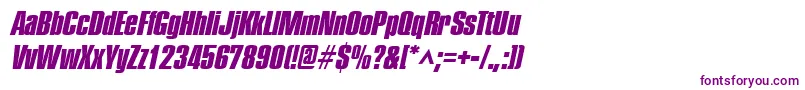 PledgeheavyItalic Font – Purple Fonts on White Background