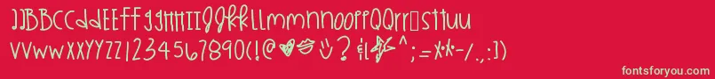 Kingskardashhh Font – Green Fonts on Red Background