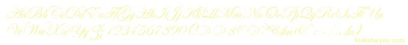 EdwardianScrAltItcTt-Schriftart – Gelbe Schriften