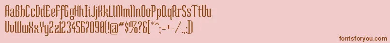 Шрифт Socond – коричневые шрифты на розовом фоне