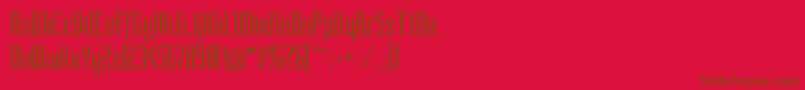 Socond Font – Brown Fonts on Red Background