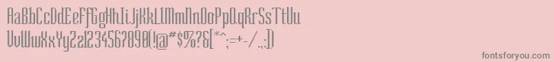 フォントSocond – ピンクの背景に灰色の文字