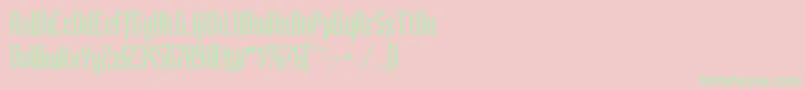フォントSocond – ピンクの背景に緑の文字