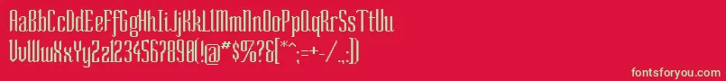 フォントSocond – 赤い背景に緑の文字