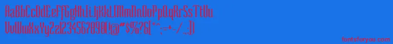 Socond Font – Red Fonts on Blue Background