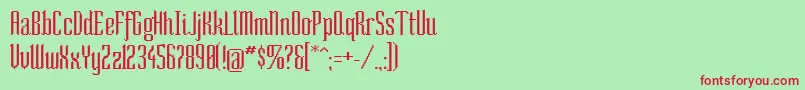 Socond Font – Red Fonts on Green Background