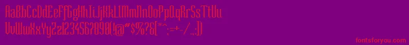 Шрифт Socond – красные шрифты на фиолетовом фоне