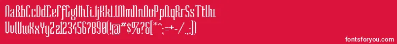 Socond Font – White Fonts on Red Background