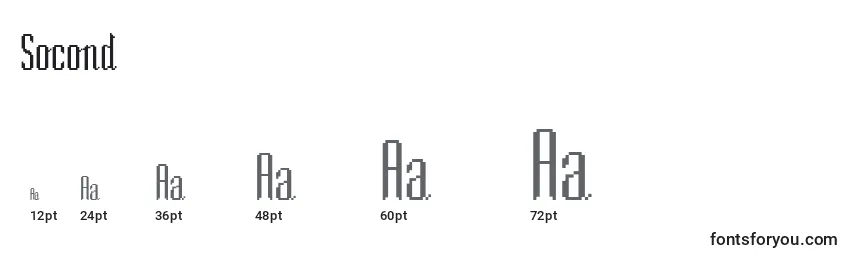 Größen der Schriftart Socond