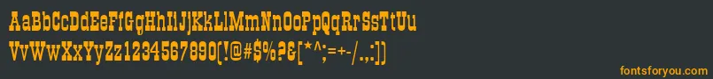 フォントOldTownNormal – 黒い背景にオレンジの文字