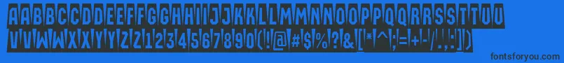AMachinaortocmsw Font – Black Fonts on Blue Background