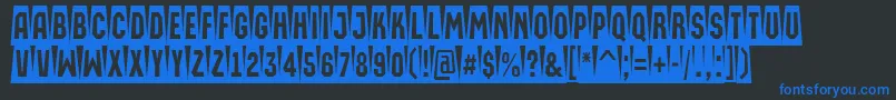 AMachinaortocmsw Font – Blue Fonts on Black Background