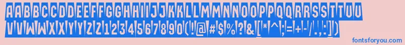 AMachinaortocmsw Font – Blue Fonts on Pink Background