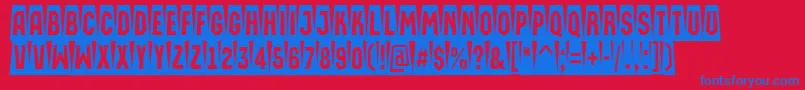 Police AMachinaortocmsw – polices bleues sur fond rouge