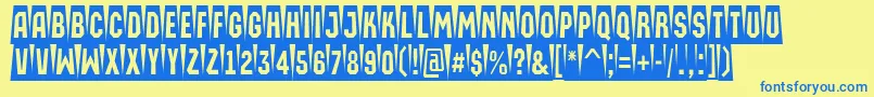 AMachinaortocmsw Font – Blue Fonts on Yellow Background