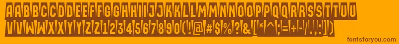 AMachinaortocmsw Font – Brown Fonts on Orange Background