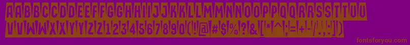 AMachinaortocmsw Font – Brown Fonts on Purple Background