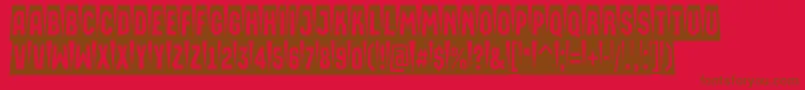 AMachinaortocmsw Font – Brown Fonts on Red Background