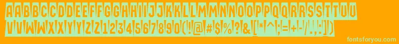 AMachinaortocmsw Font – Green Fonts on Orange Background