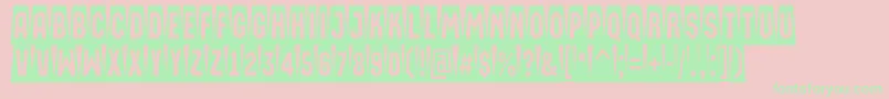 AMachinaortocmsw Font – Green Fonts on Pink Background