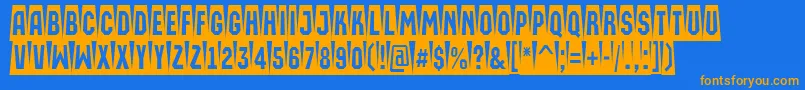 AMachinaortocmsw Font – Orange Fonts on Blue Background