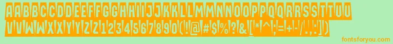 AMachinaortocmsw Font – Orange Fonts on Green Background