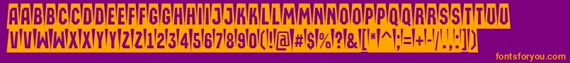 AMachinaortocmsw Font – Orange Fonts on Purple Background