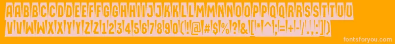 AMachinaortocmsw Font – Pink Fonts on Orange Background