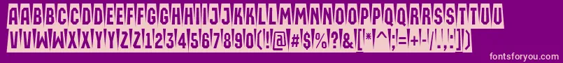 AMachinaortocmsw-Schriftart – Rosa Schriften auf violettem Hintergrund