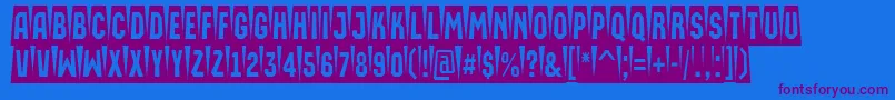 AMachinaortocmsw Font – Purple Fonts on Blue Background