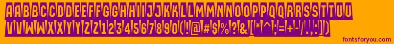 AMachinaortocmsw Font – Purple Fonts on Orange Background
