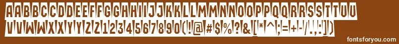 AMachinaortocmsw Font – White Fonts on Brown Background