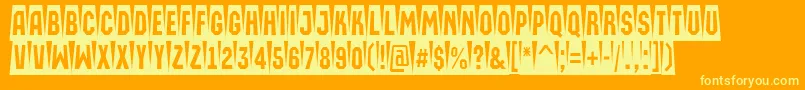 AMachinaortocmsw Font – Yellow Fonts on Orange Background