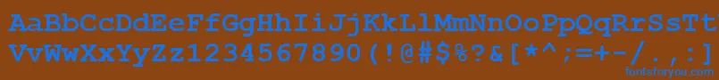 フォントCarrierBoldBold – 茶色の背景に青い文字