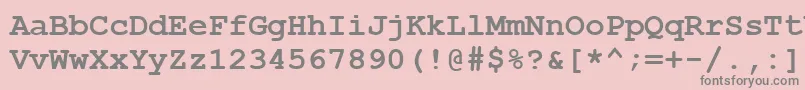 フォントCarrierBoldBold – ピンクの背景に灰色の文字
