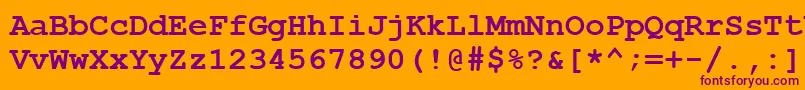 Шрифт CarrierBoldBold – фиолетовые шрифты на оранжевом фоне