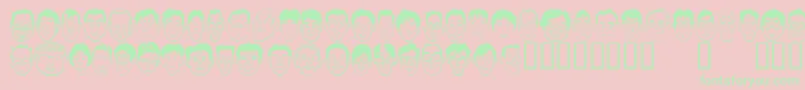 Sakabepeople04 Font – Green Fonts on Pink Background