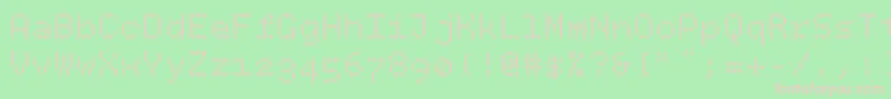 Bpdotsverticalbold Font – Pink Fonts on Green Background