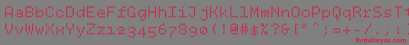 Шрифт Bpdotsverticalbold – красные шрифты на сером фоне