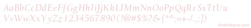 fuente EuronewstyleItalic – Fuentes Rosadas Sobre Fondo Blanco