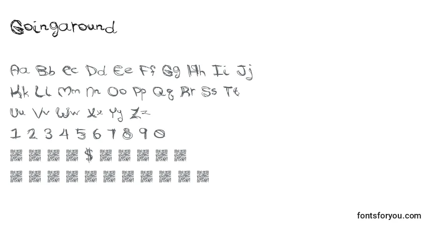 A fonte Goingaround – alfabeto, números, caracteres especiais