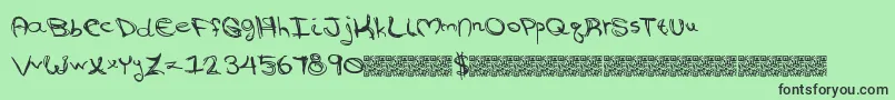 Goingaround Font – Black Fonts on Green Background