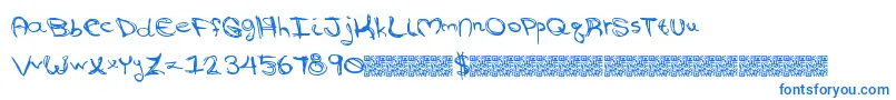Goingaround Font – Blue Fonts on White Background