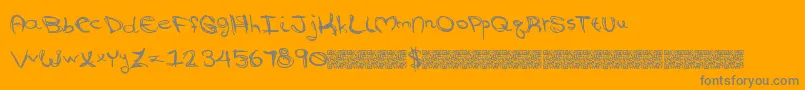 Goingaround Font – Gray Fonts on Orange Background