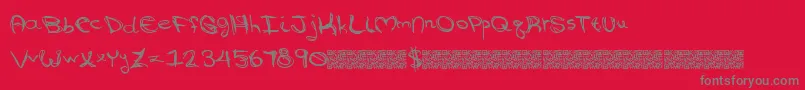 Goingaround Font – Gray Fonts on Red Background