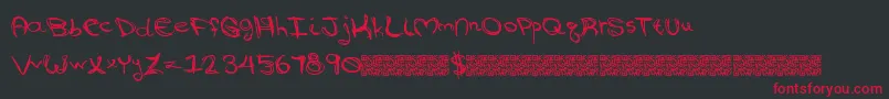 Goingaround Font – Red Fonts on Black Background