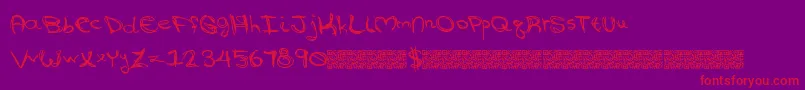 Goingaround Font – Red Fonts on Purple Background