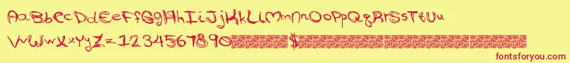 Goingaround Font – Red Fonts on Yellow Background